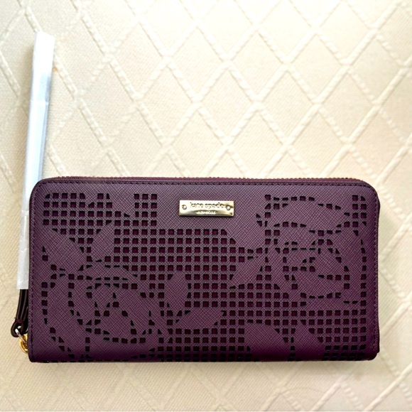kate spade Handbags - Kate Spade Zip Wristlet, Wallet, and Universal Phone Case Purple NWT